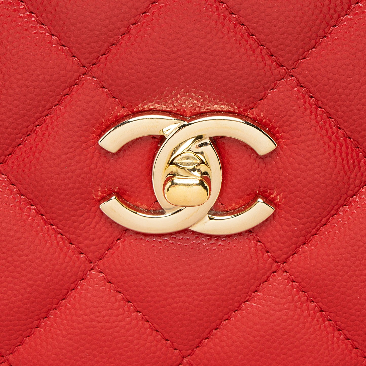 Chanel Caviar Leather CC Large Shopping Tote