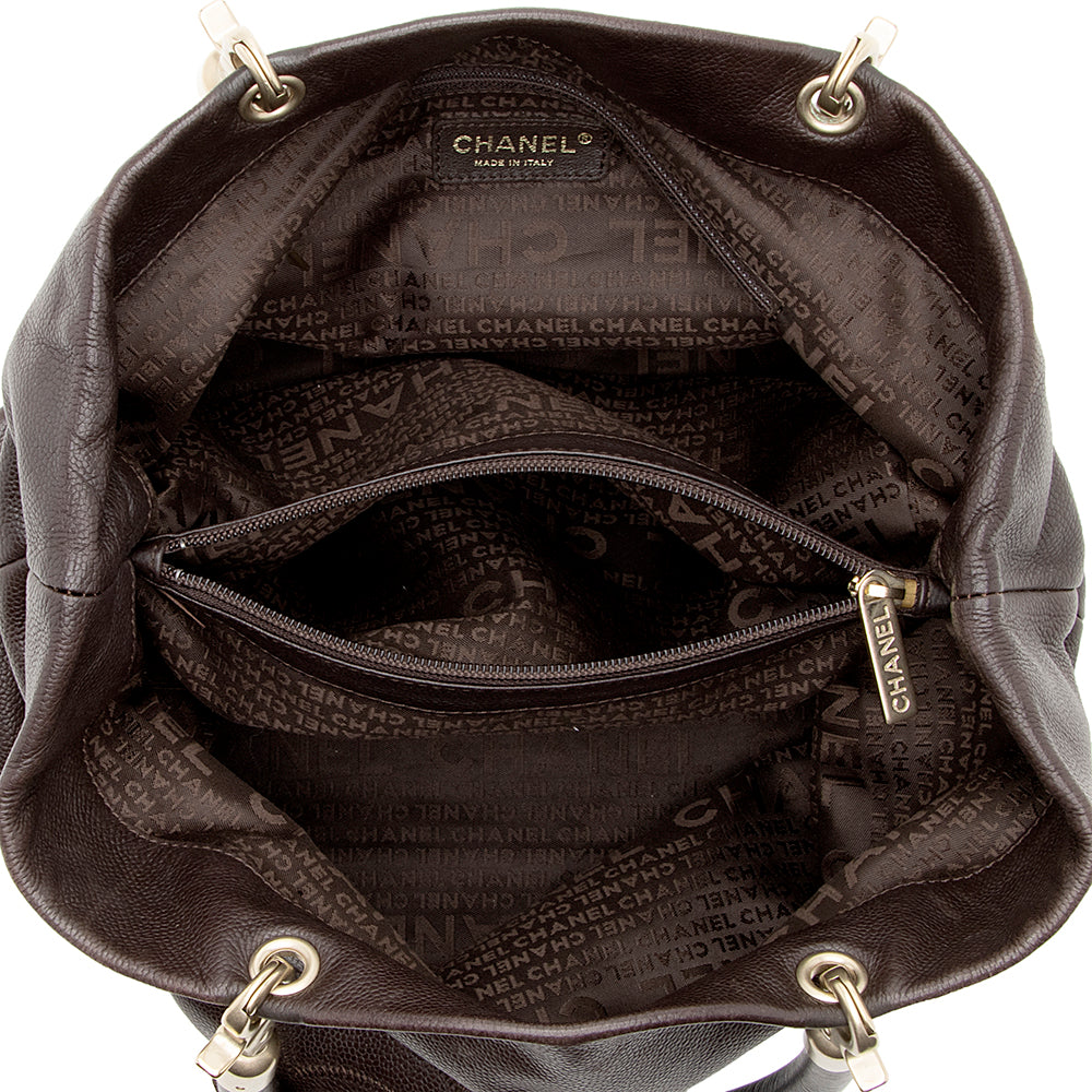 Chanel Caviar Leather CC Large Tote (SHF-17658)