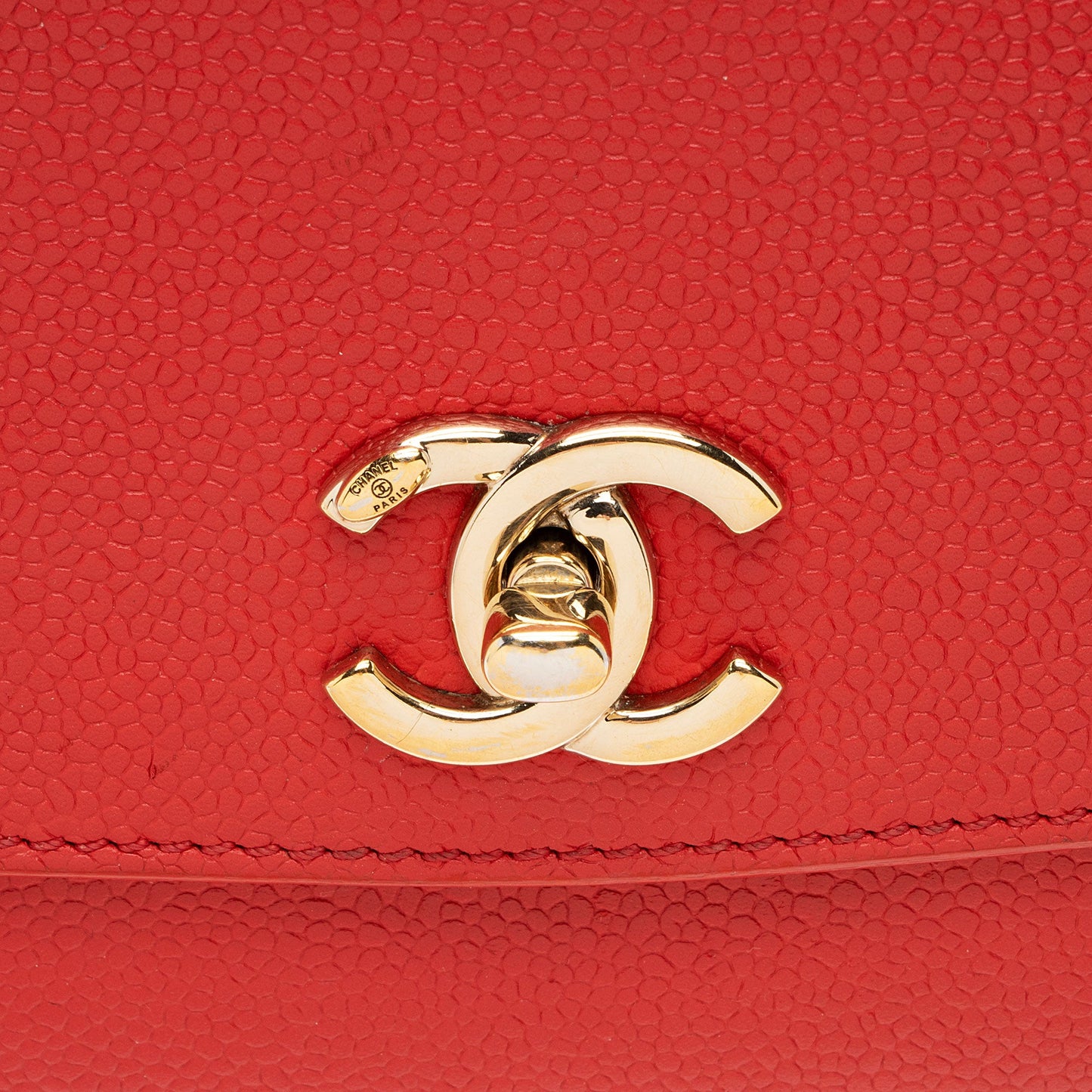 Chanel Caviar Leather Chain Flap Bag (SHF-jkLsG8)