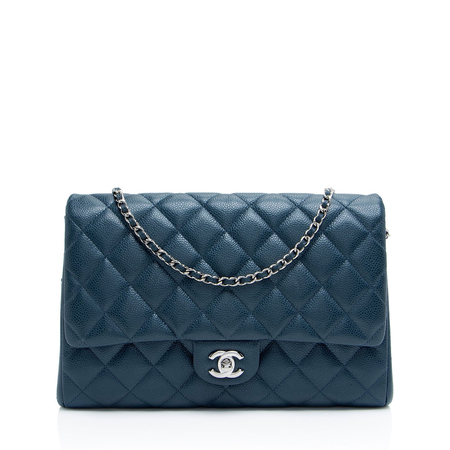 Chanel Caviar Leather Classic Chain Flap Clutch