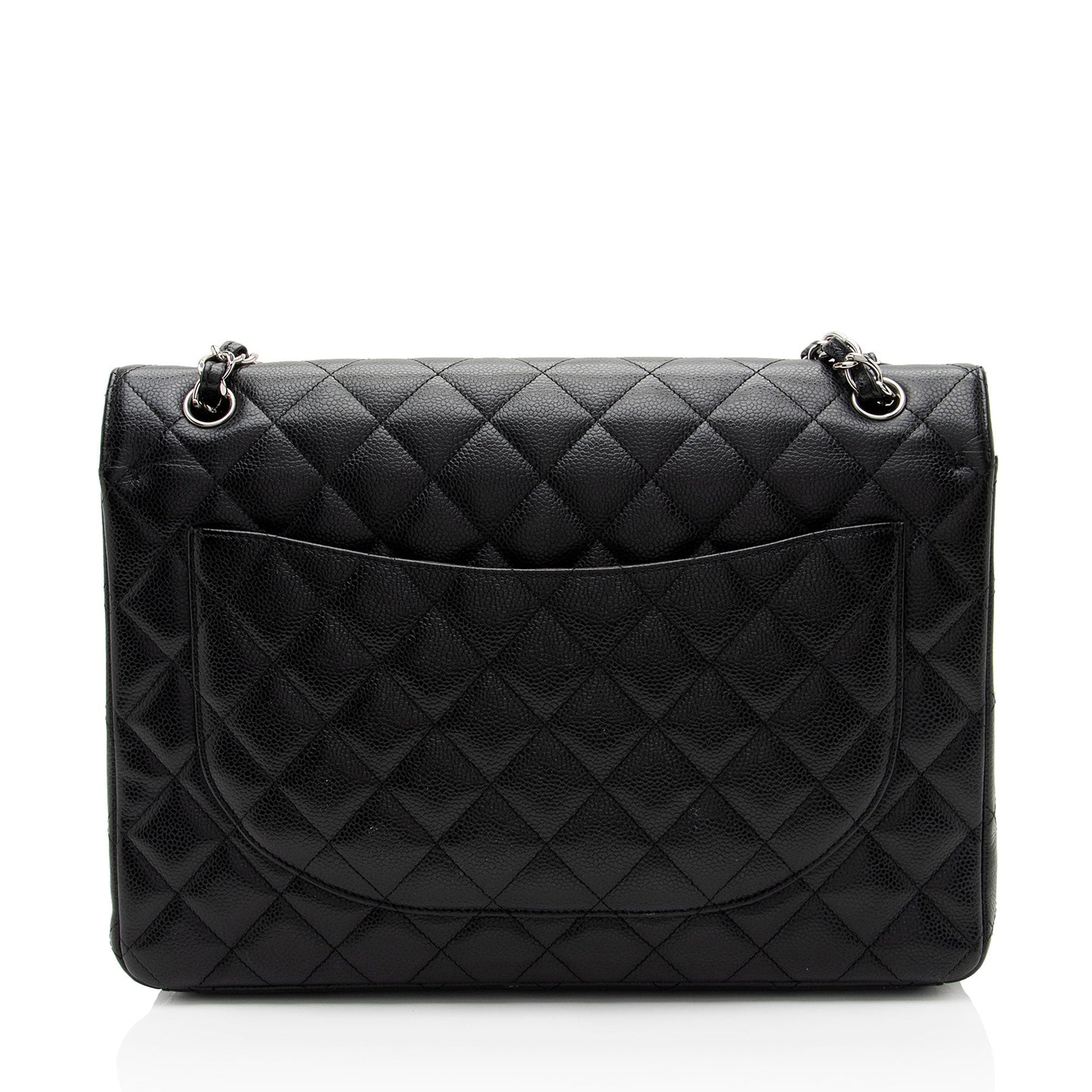 Chanel Caviar Leather Classic Maxi Double Flap Bag (SHF-v8U2qf)