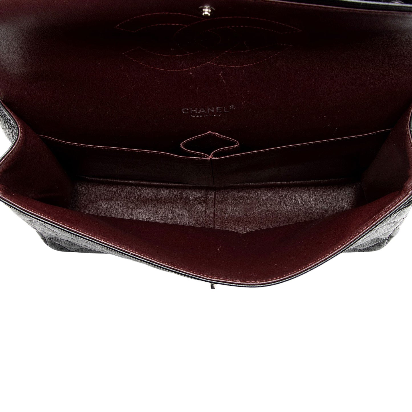 Chanel Caviar Leather Classic Maxi Double Flap Bag (SHF-v8U2qf)