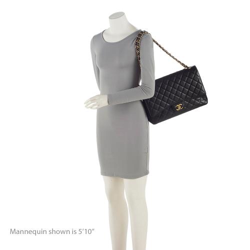 Chanel Caviar Leather Classic Maxi Double Flap Bag (SHF-v8U2qf)