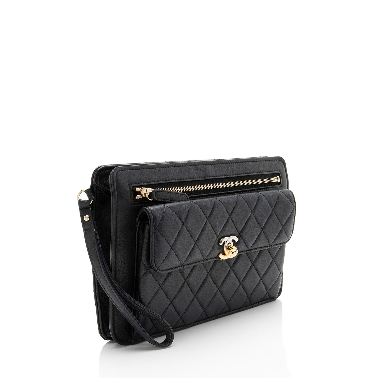 Chanel Caviar Leather Classic Trendy Pouch
