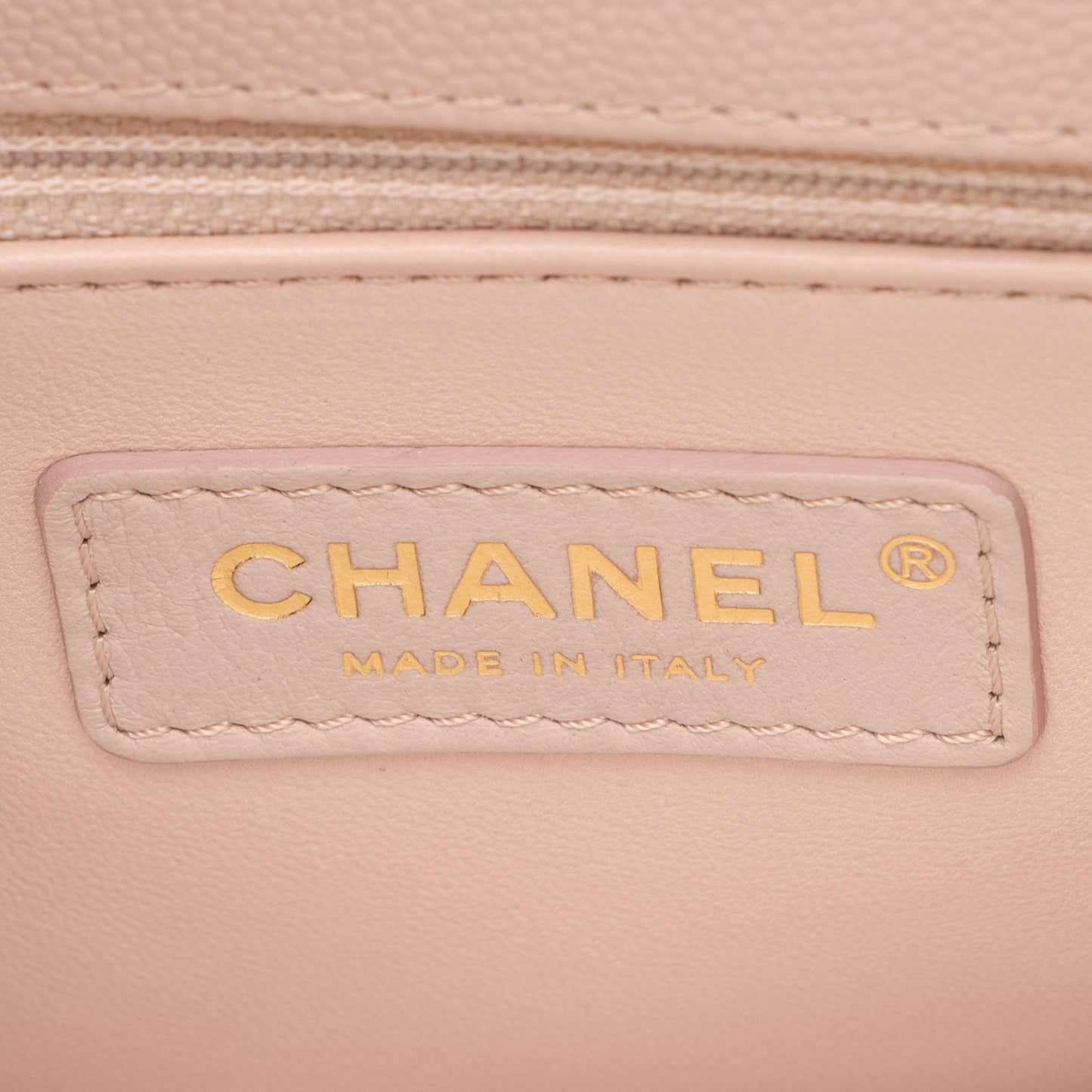 Chanel Caviar Leather Coco Top Handle Small Flap Bag