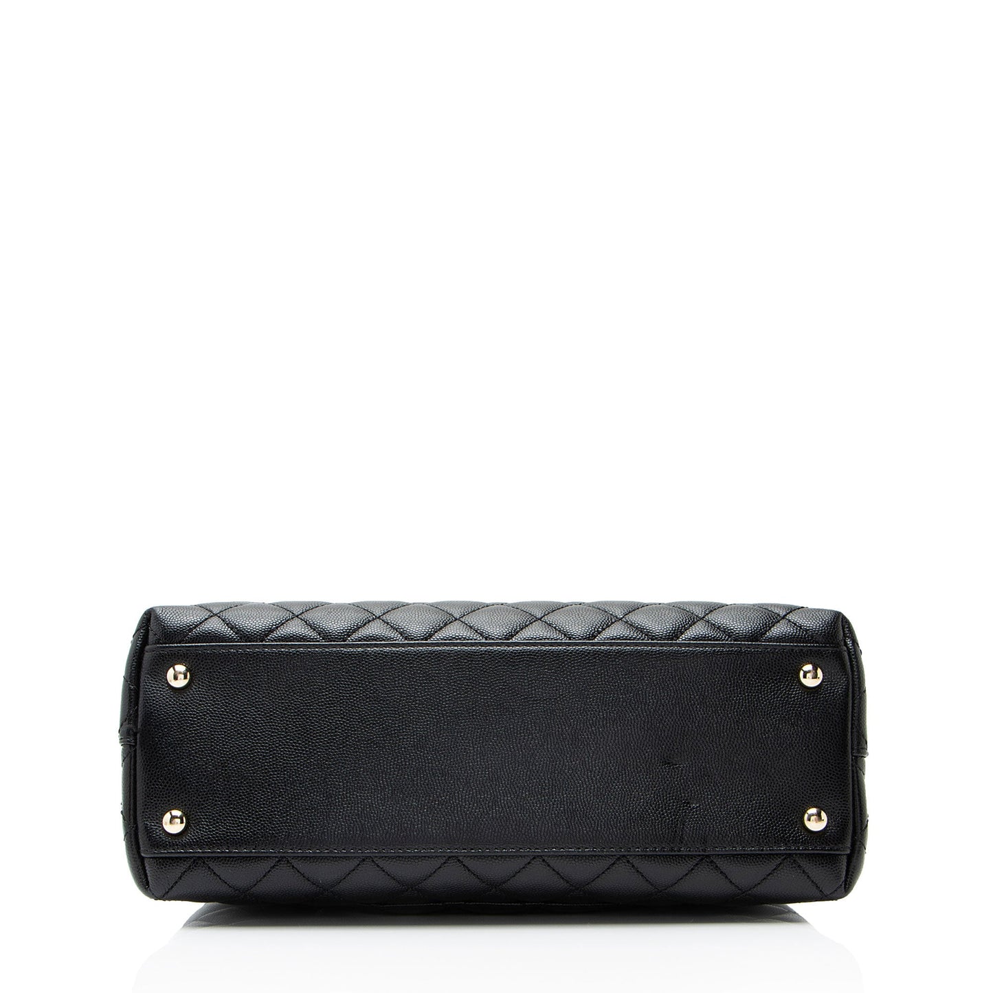 Chanel Caviar Leather Coco Top Handle Small Flap Bag