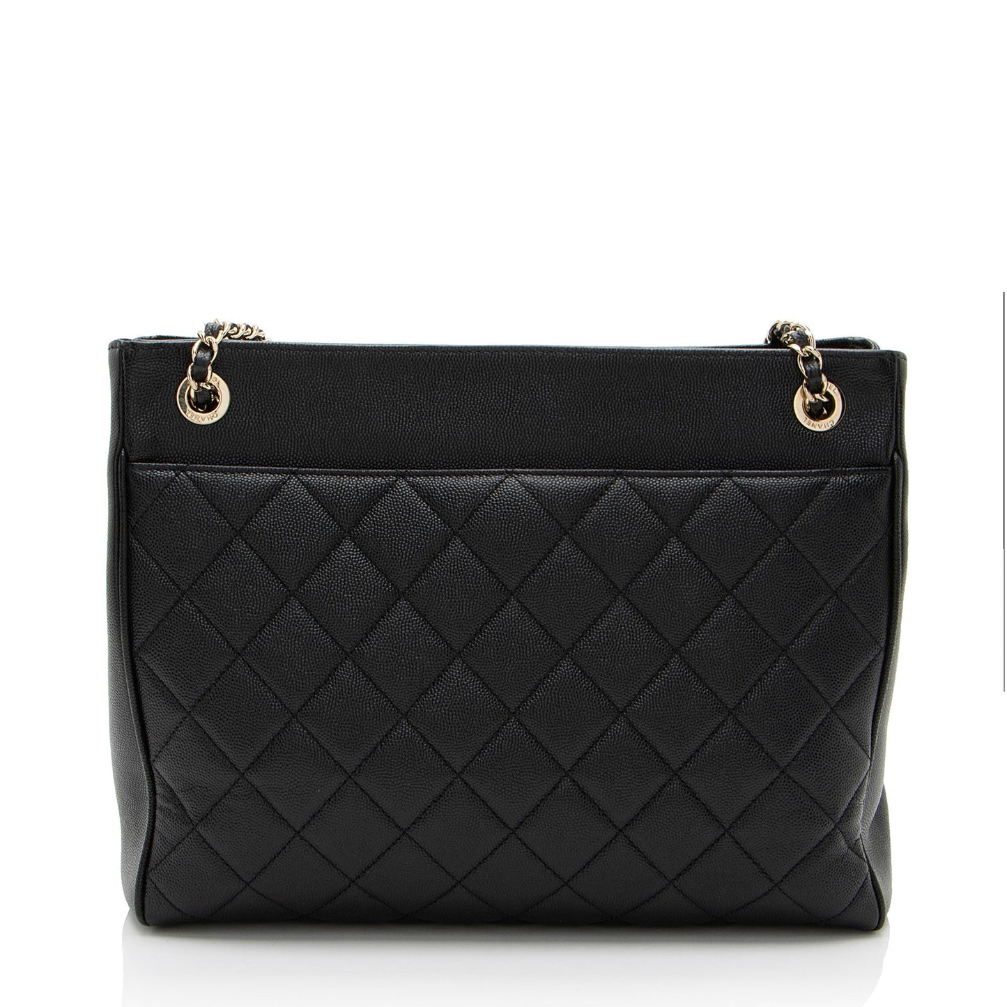 Chanel Caviar Leather In Out Flap Shopping Tote