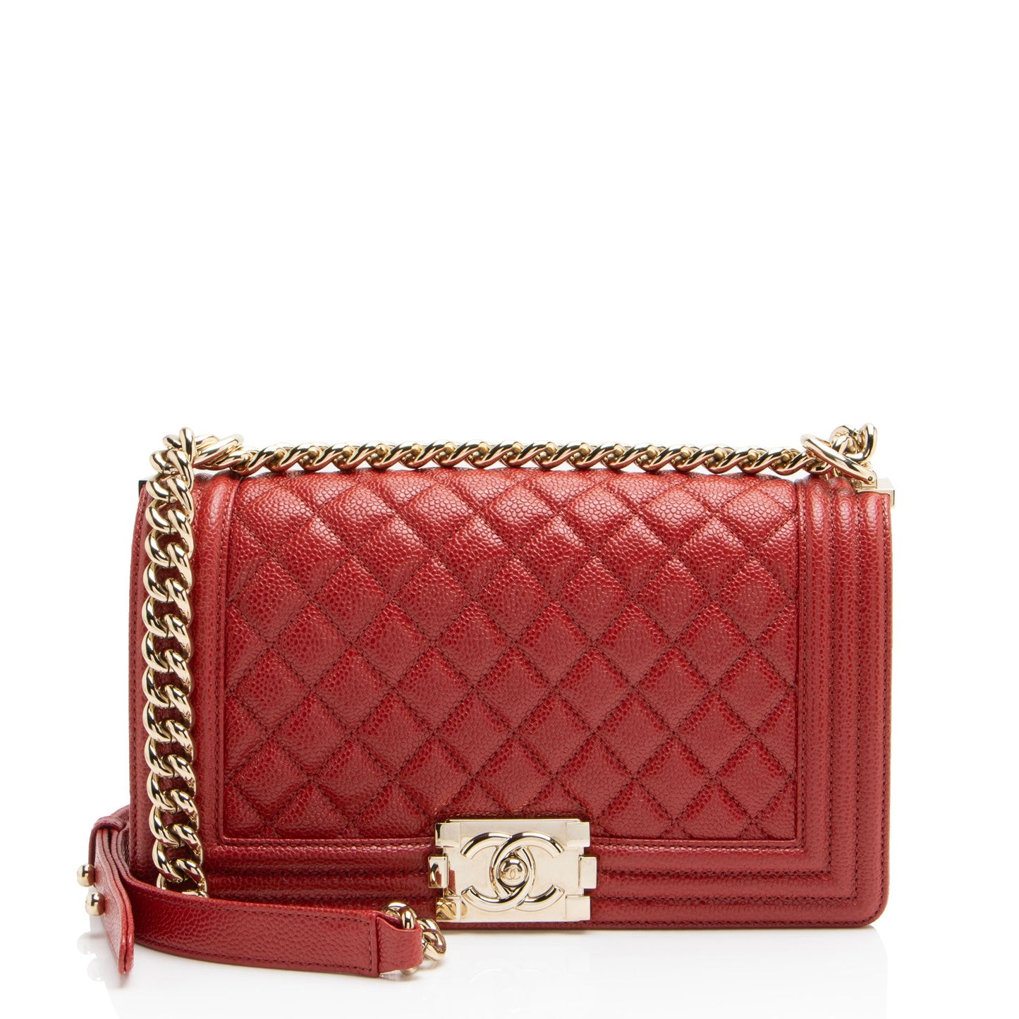 Chanel Caviar Leather Old Medium Boy Bag