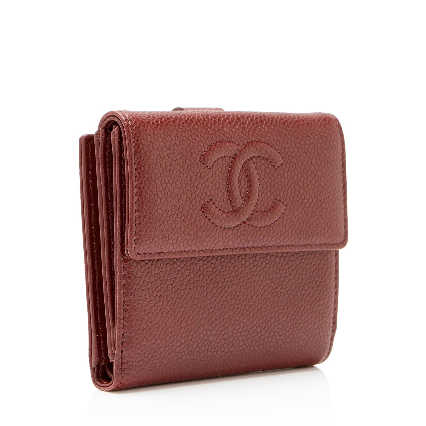 Chanel Caviar Leather Timeless CC Compact Wallet