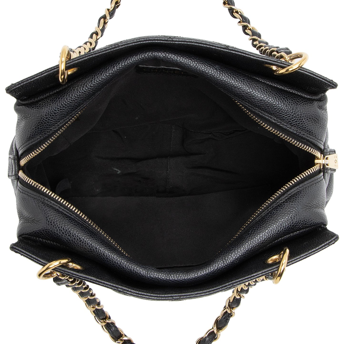 Chanel Caviar Leather Timeless CC Petite Tote (SHF-23075)