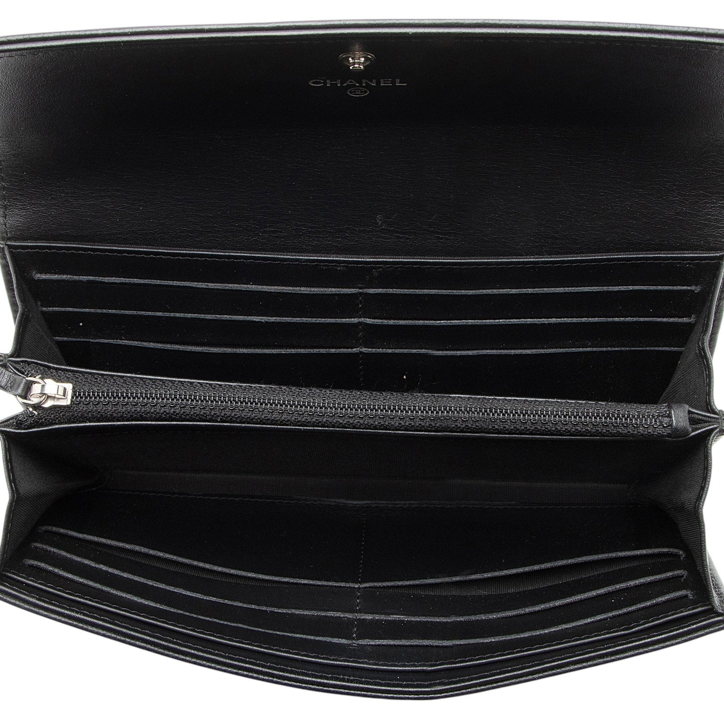 Chanel Caviar Leather Timeless Wallet (SHF-kbpgFo)