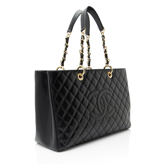 Chanel Caviar Leather XL Grand Shopping Tote