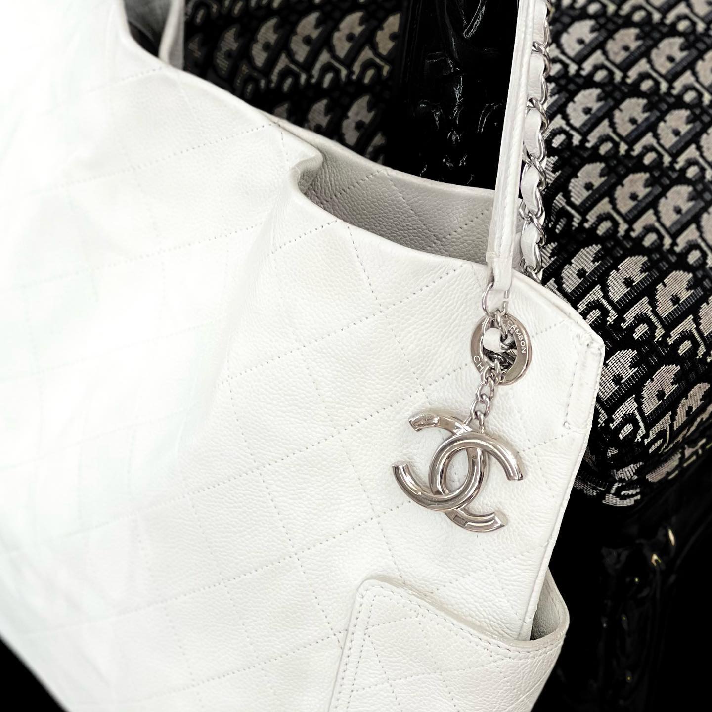 Luxury Chanel CAVIAR QUILTED LEATHER TOTE BAG