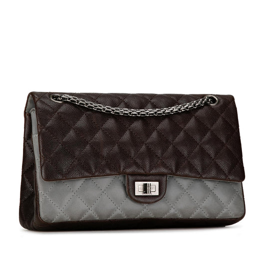 Chanel Caviar and Iridescent Calfskin Reissue 2.55 Double Flap 226