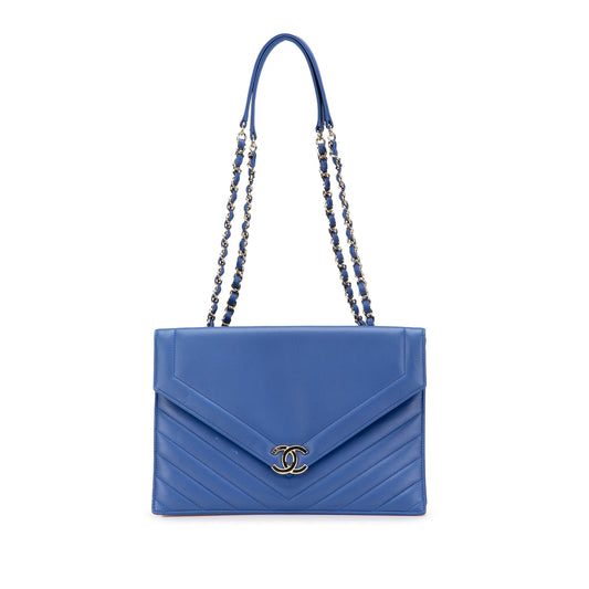 Chanel Chevron Calfskin Coco Envelope Shoulder Bag