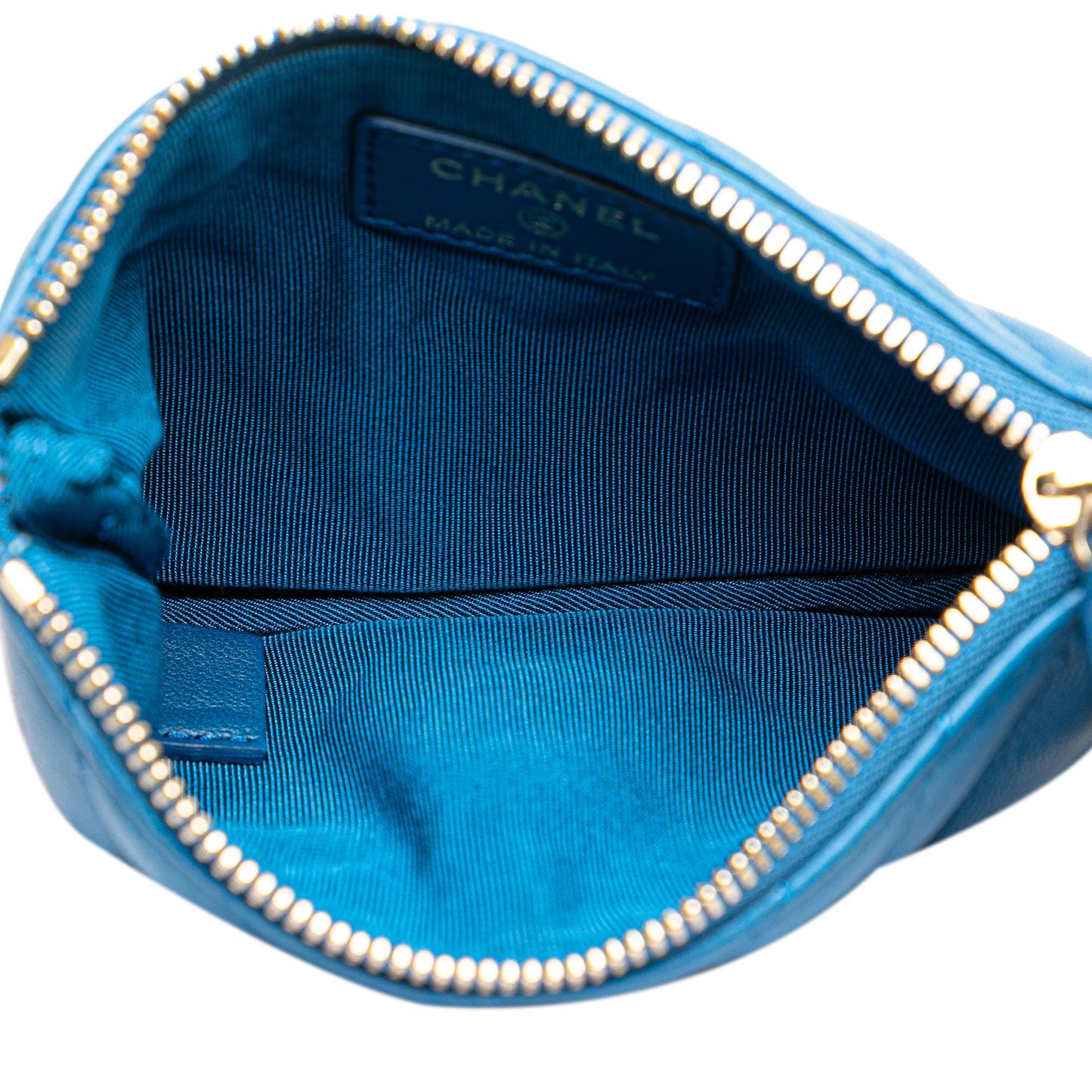 Chanel Chevron Lambskin O Case Pouch
