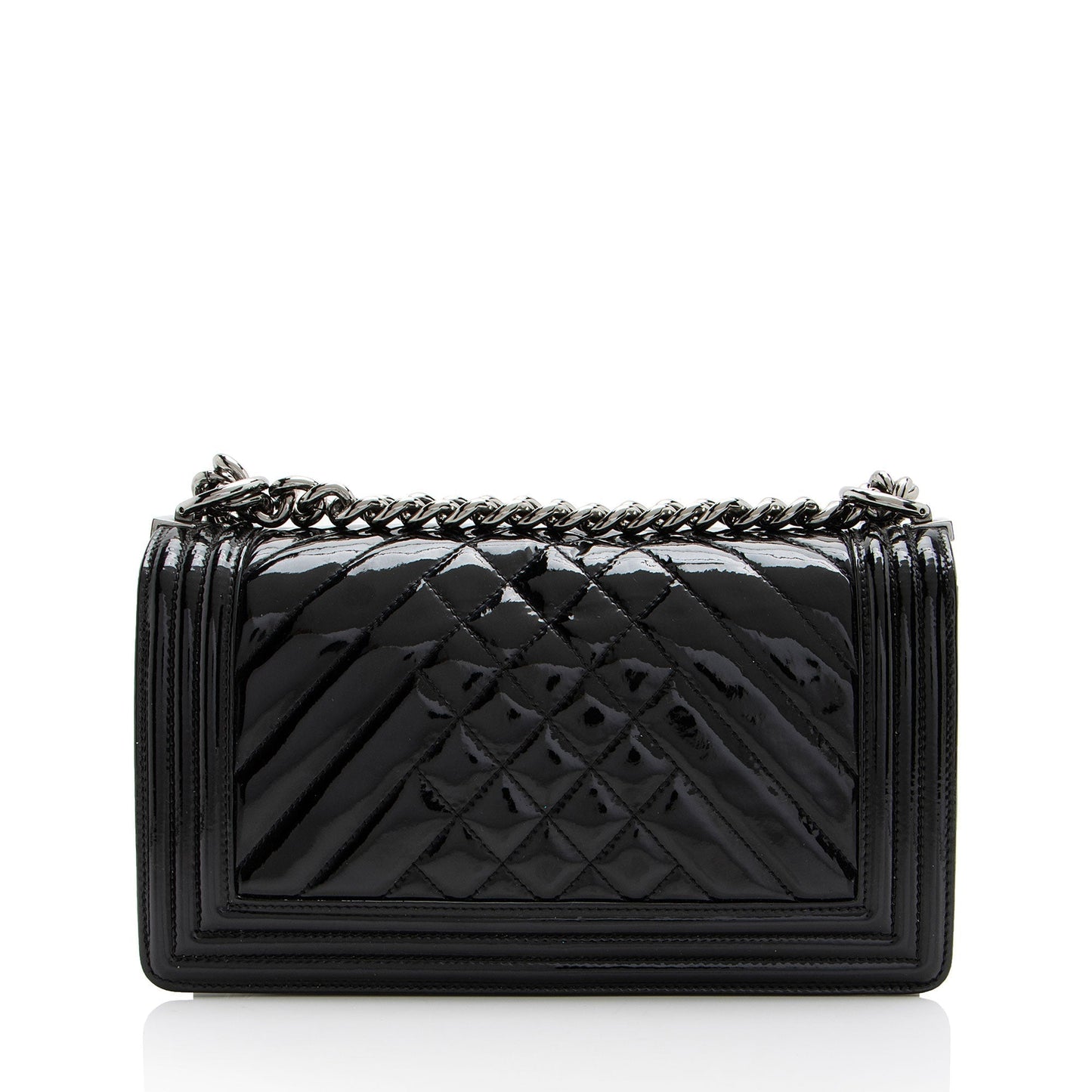 Luxury Chanel Chevron Patent Leather Old Medium Boy Bag (SHF-2P3jRA)
