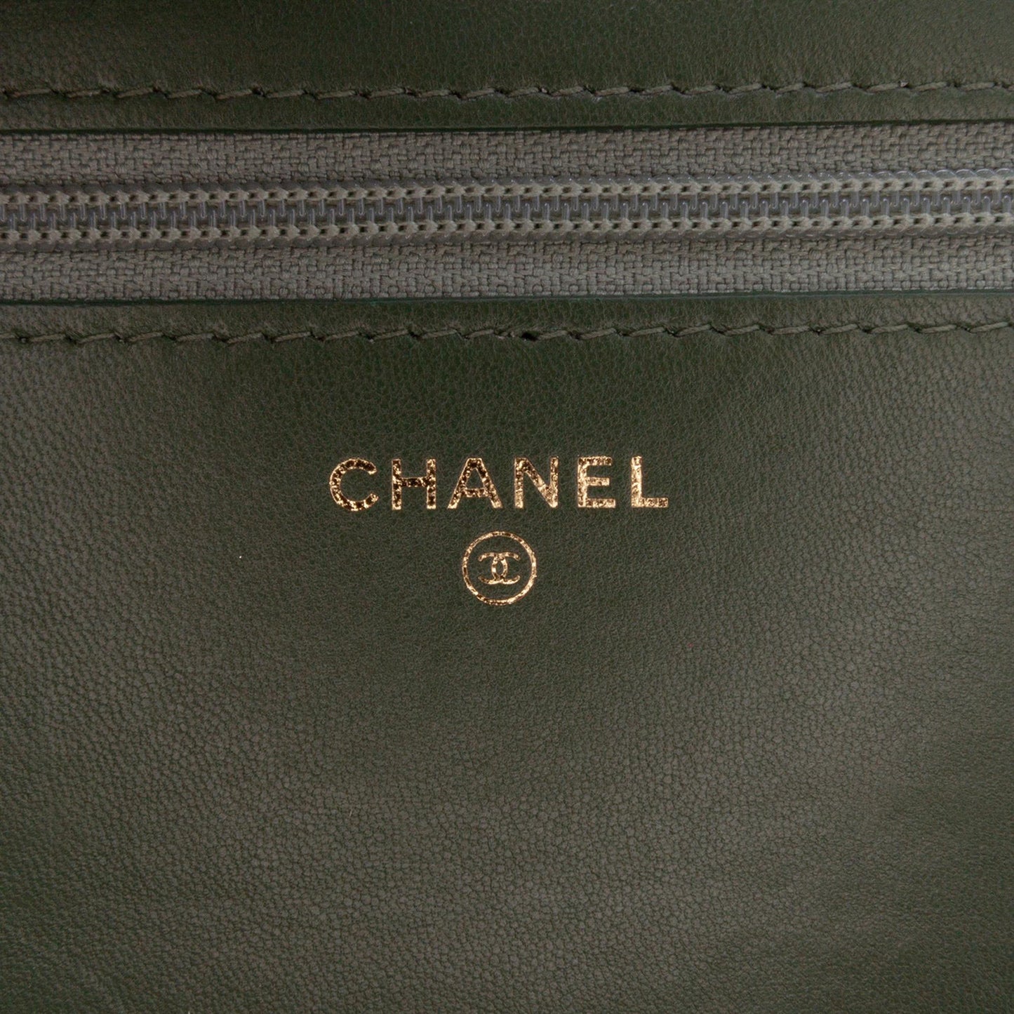Chanel Chevron Quilted Crumpled Calfskin Boy Wallet On Chain