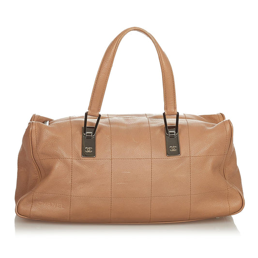 Chanel Choco Bar Caviar Leather Handbag (SHG-25441)