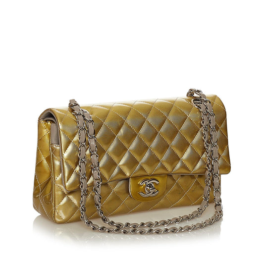 Chanel Classic Patent Leather Double Flap Bag (SHG-31448)