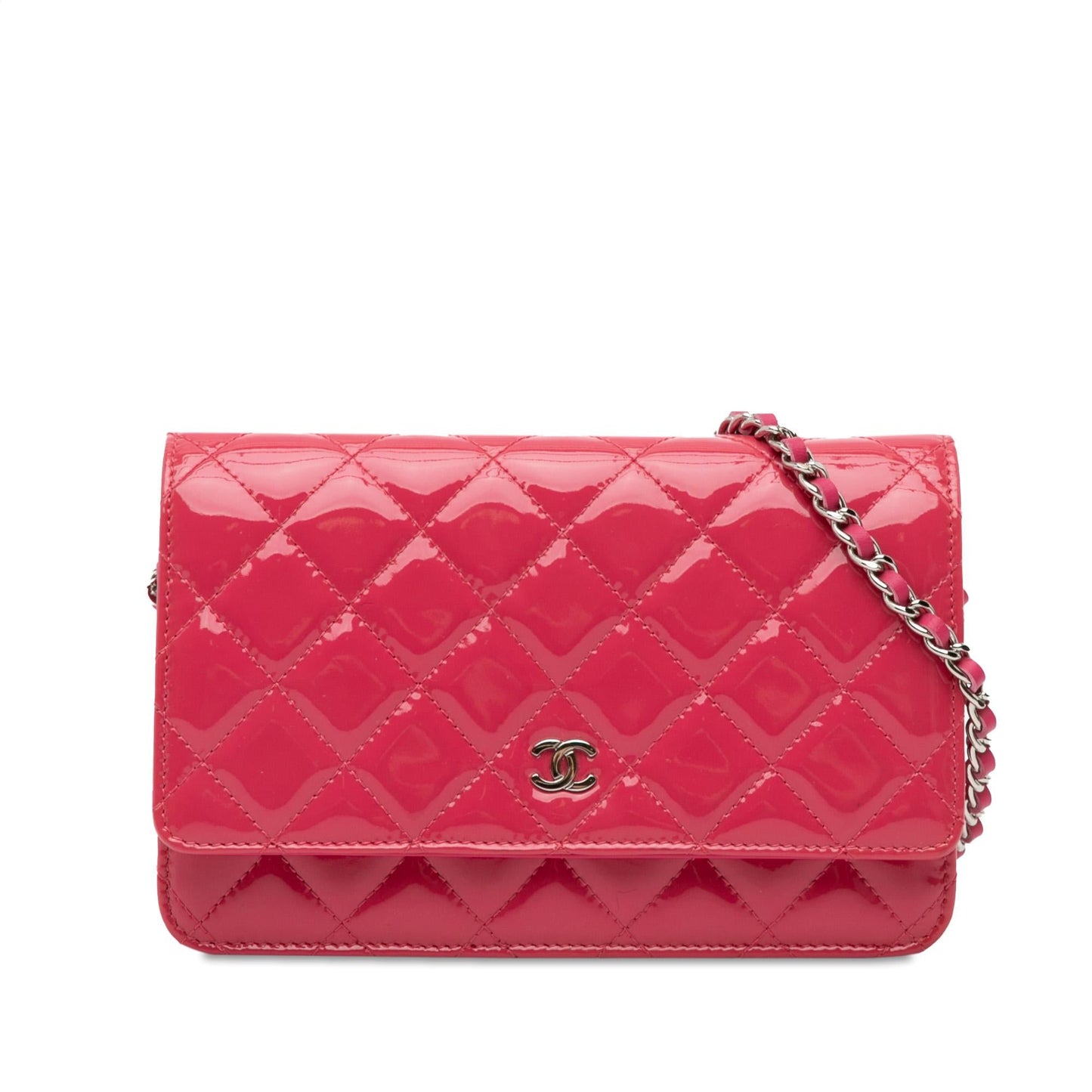 Luxury Chanel Classic Patent Wallet On Chain (SHG-A2wDHs)
