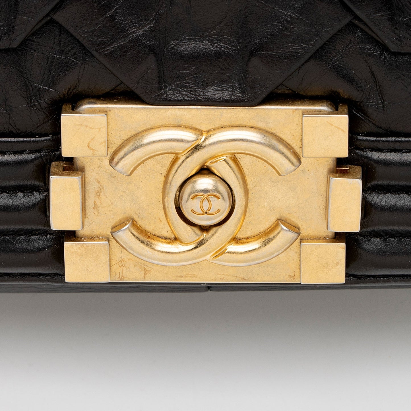 Chanel Crumpled Calfskin Old Medium Boy Bag