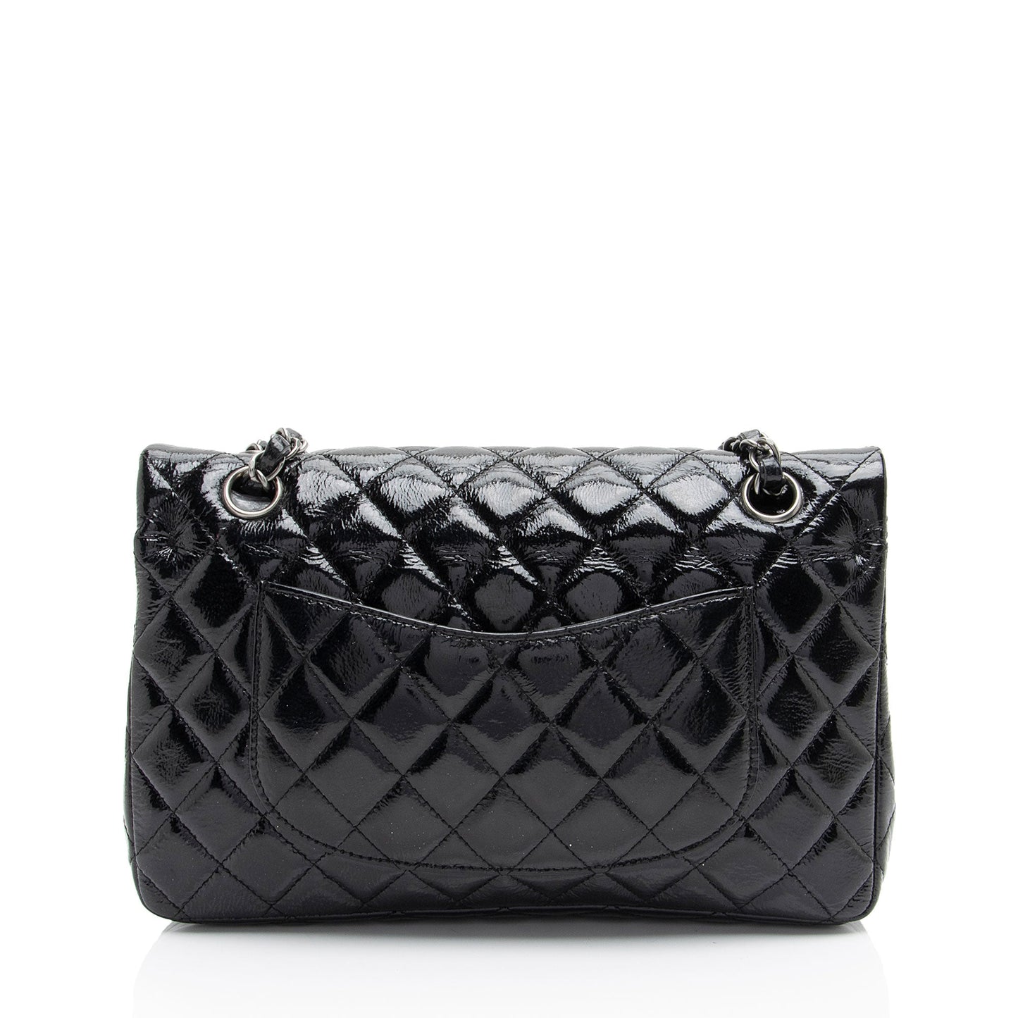 Luxury Chanel Crumpled Patent Leather Classic Medium Double Flap Bag (SHF-Bt2Jh2)