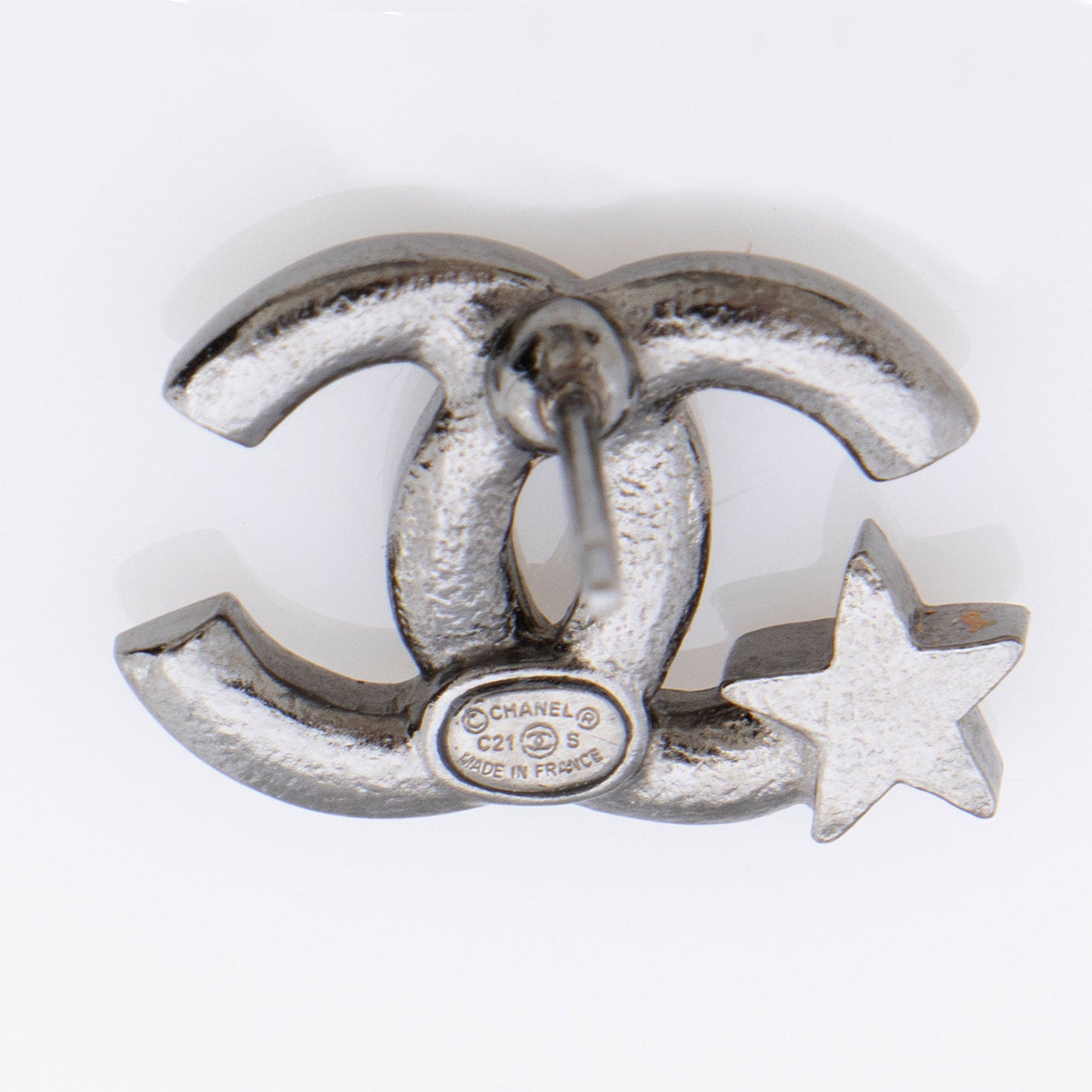 Chanel Crystal Star CC Stud Earrings (SHF-dkIPLL)