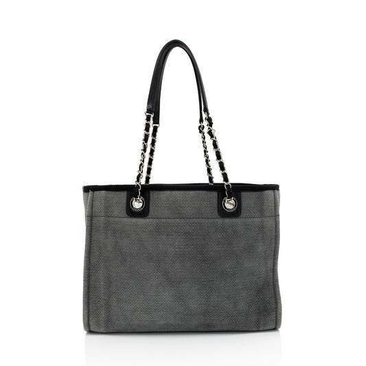 Luxury Chanel Denim Deauville Small Tote (SHF-TNnz1R)