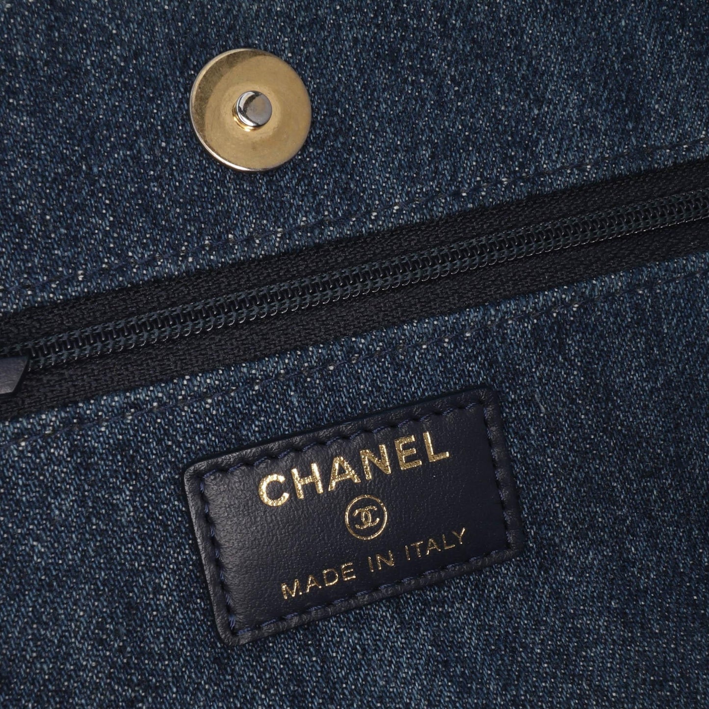 Chanel Denim Stitched 19 Flap Wallet On Chain