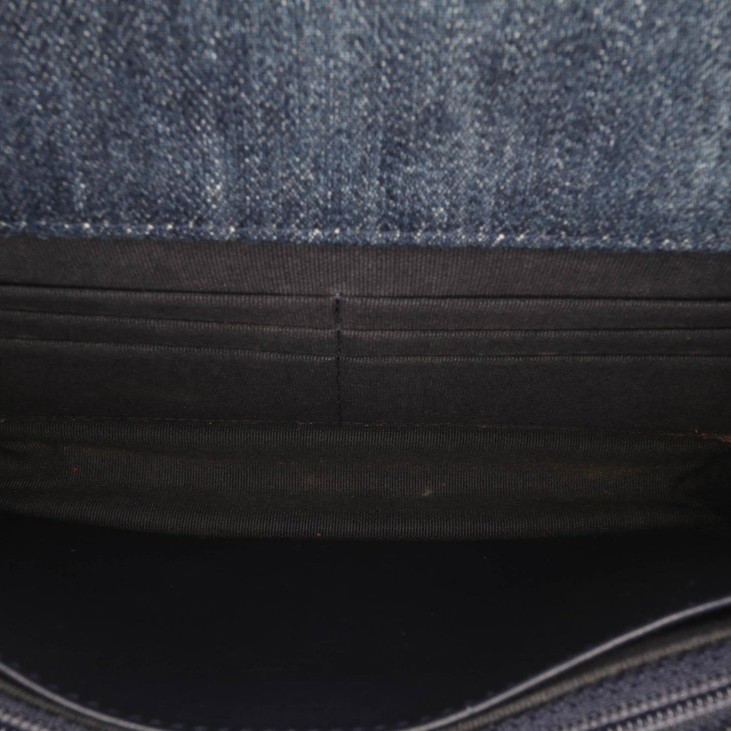 Chanel Denim Stitched 19 Flap Wallet On Chain