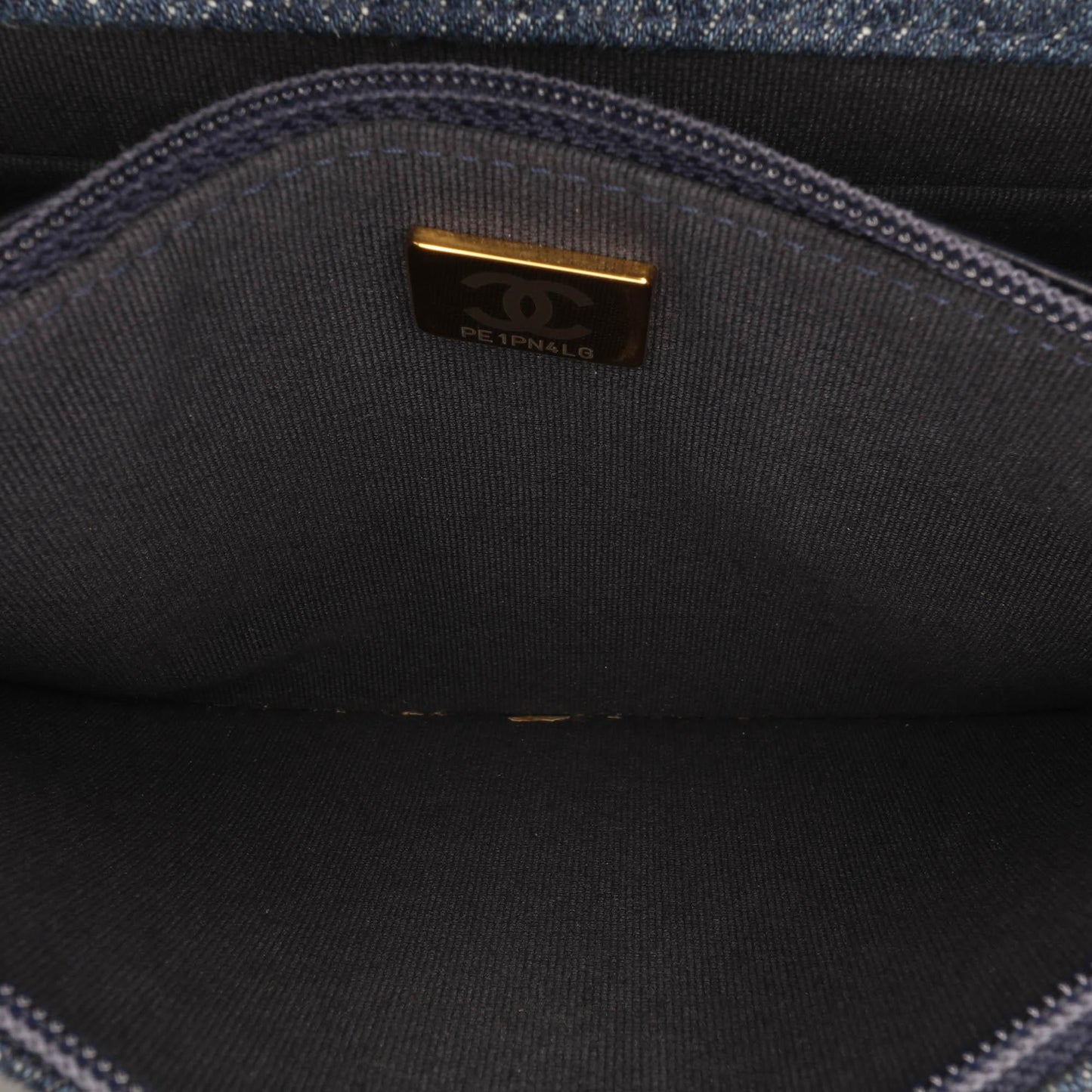 Chanel Denim Stitched 19 Flap Wallet On Chain