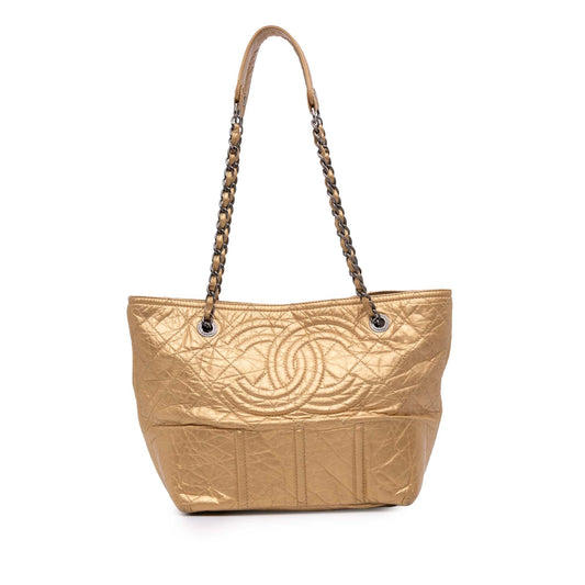 Chanel Distressed Calfskin Shopping In Moscow Tote