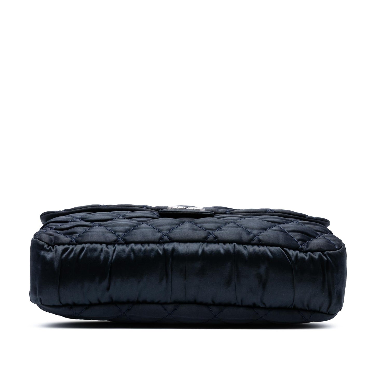 Chanel Extra Large CC Quilted Satin Single Flap