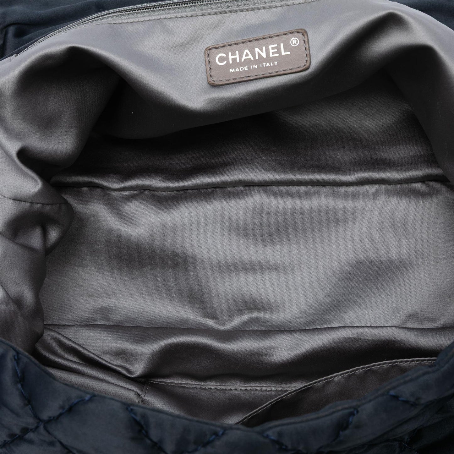 Chanel Extra Large CC Quilted Satin Single Flap