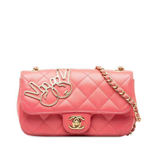 Chanel Extra Mini Lambskin V for Victory Flap (SHG-la8uiD)