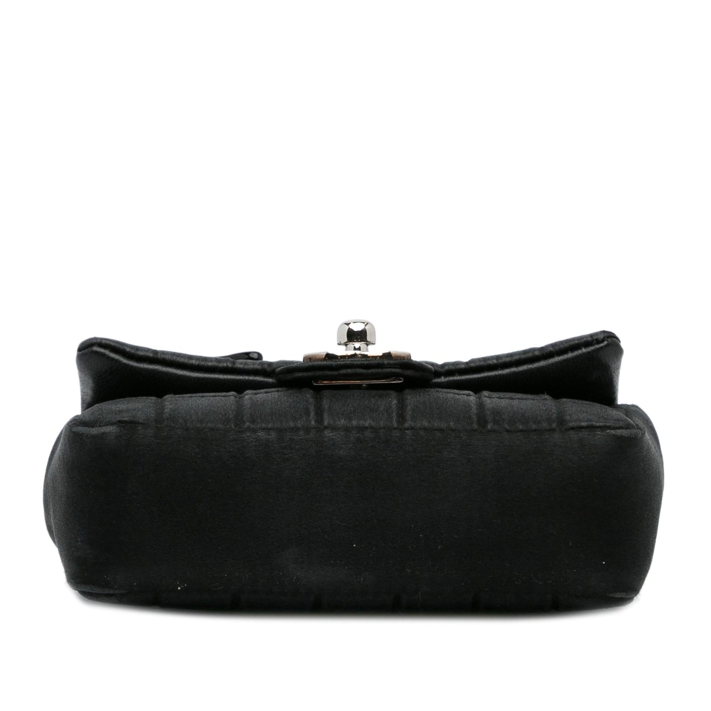 Chanel Extra Mini Satin Choco Bar Charms Flap Bag