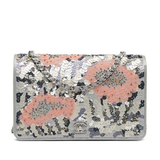 Chanel Flower Sequins Wallet On Chain (SHG-u3QW2r)