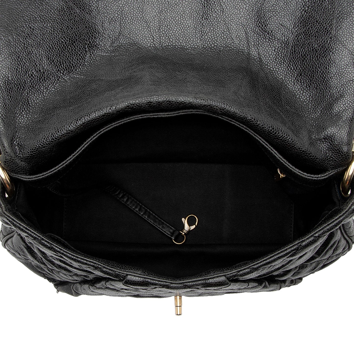 Chanel Glazed Caviar Coco Pleats Messenger Bag (SHF-KGhO50)