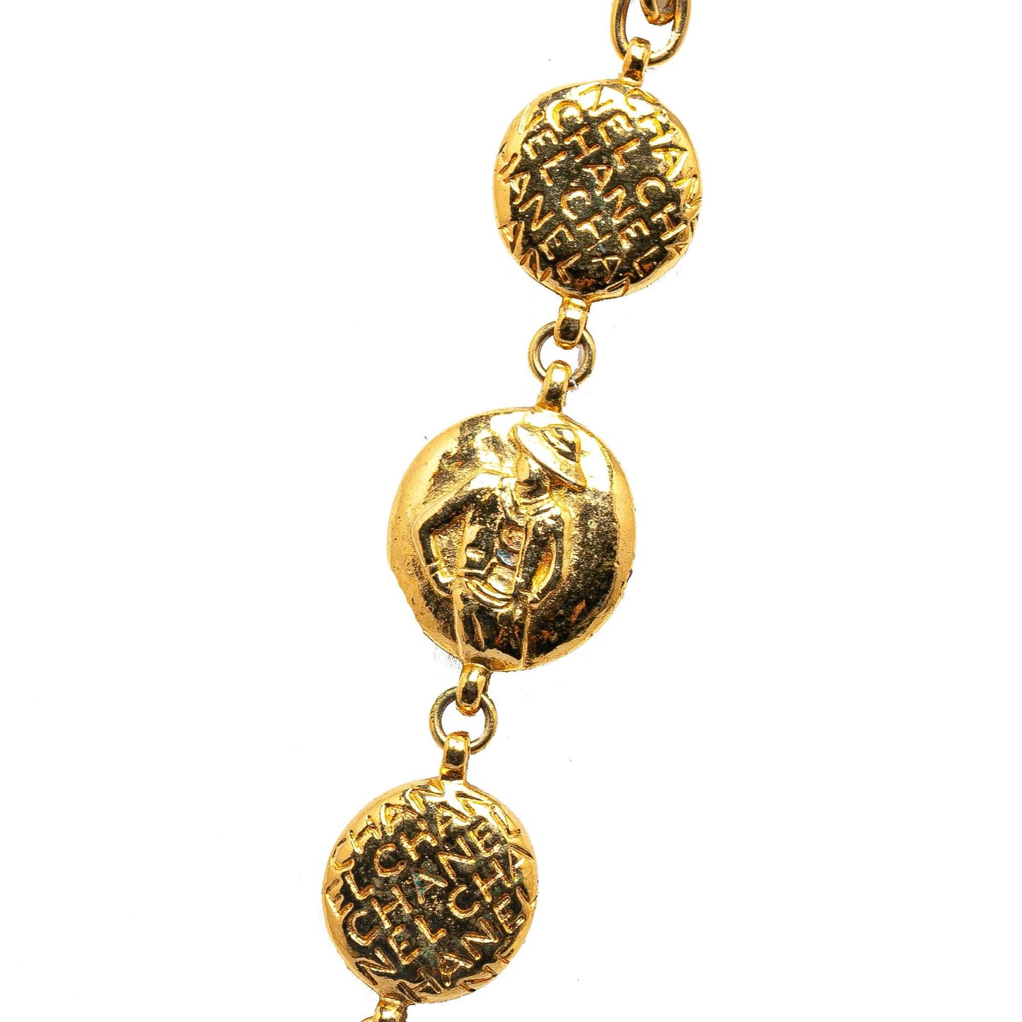 Chanel Gold Plated Coco Mademoiselle Chain Necklace (SHG-J15D4E)