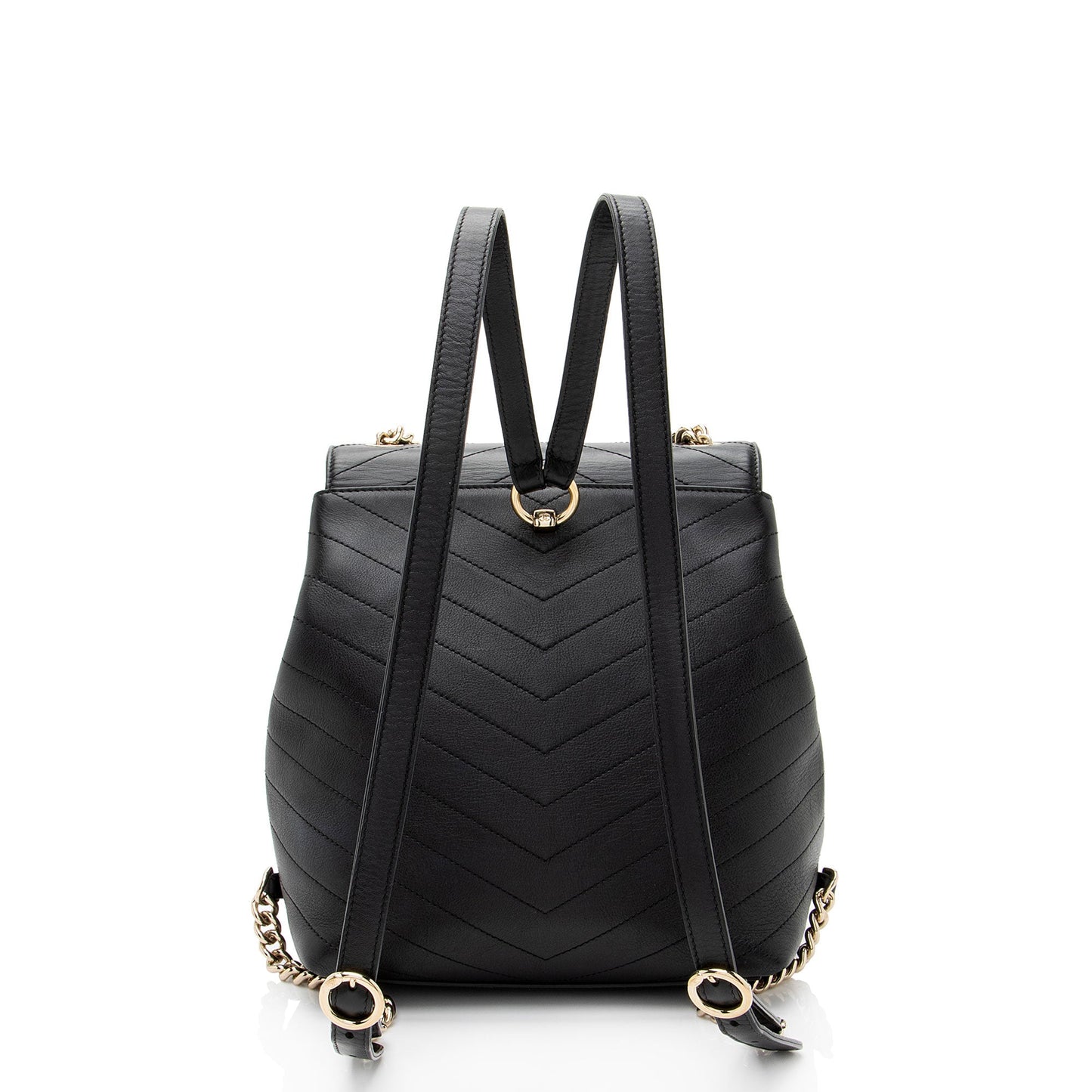 Chanel Chevron Grained Calfskin CC Backpack