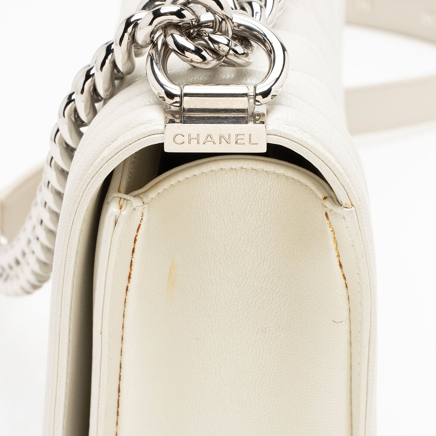 Chanel Iridescent Calfskin Old Medium Boy Bag