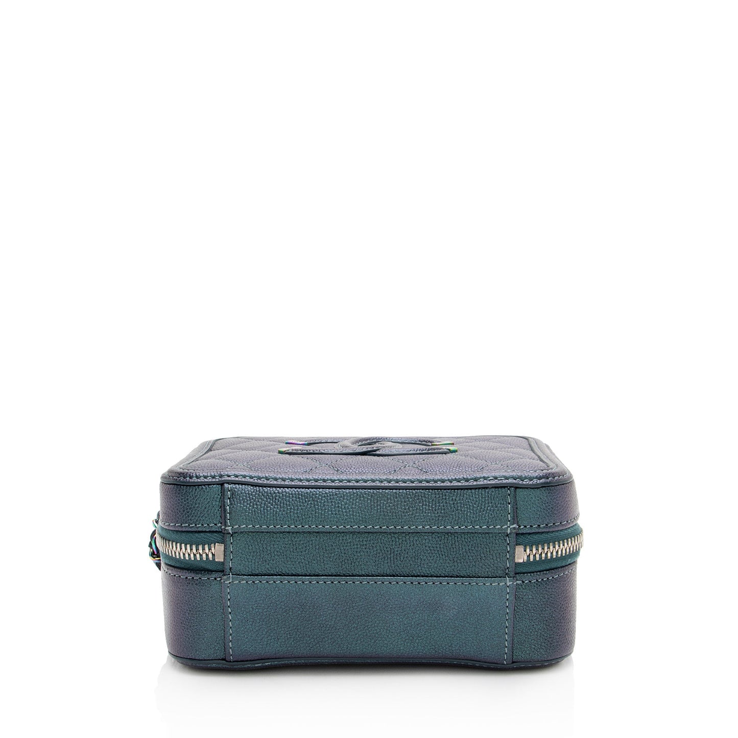 Chanel Iridescent Caviar Leather CC Filigree Small Vanity Case