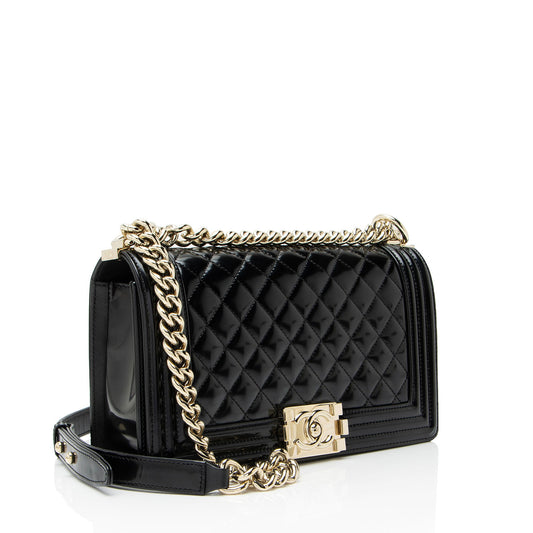 Chanel Iridescent Glazed Calfskin Old Medium Boy Bag