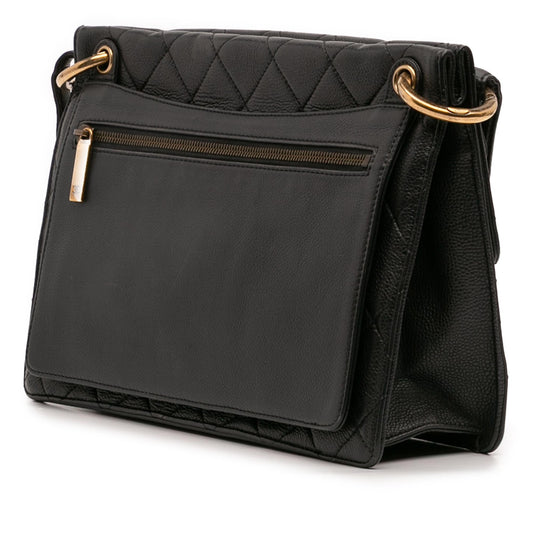 Chanel Jumbo CC Quilted Caviar Chunky Chain Flap