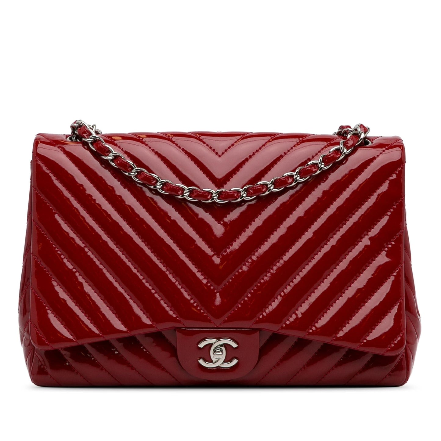 Luxury Chanel Jumbo Chevron Patent Single Flap (SHG-8b5izz)