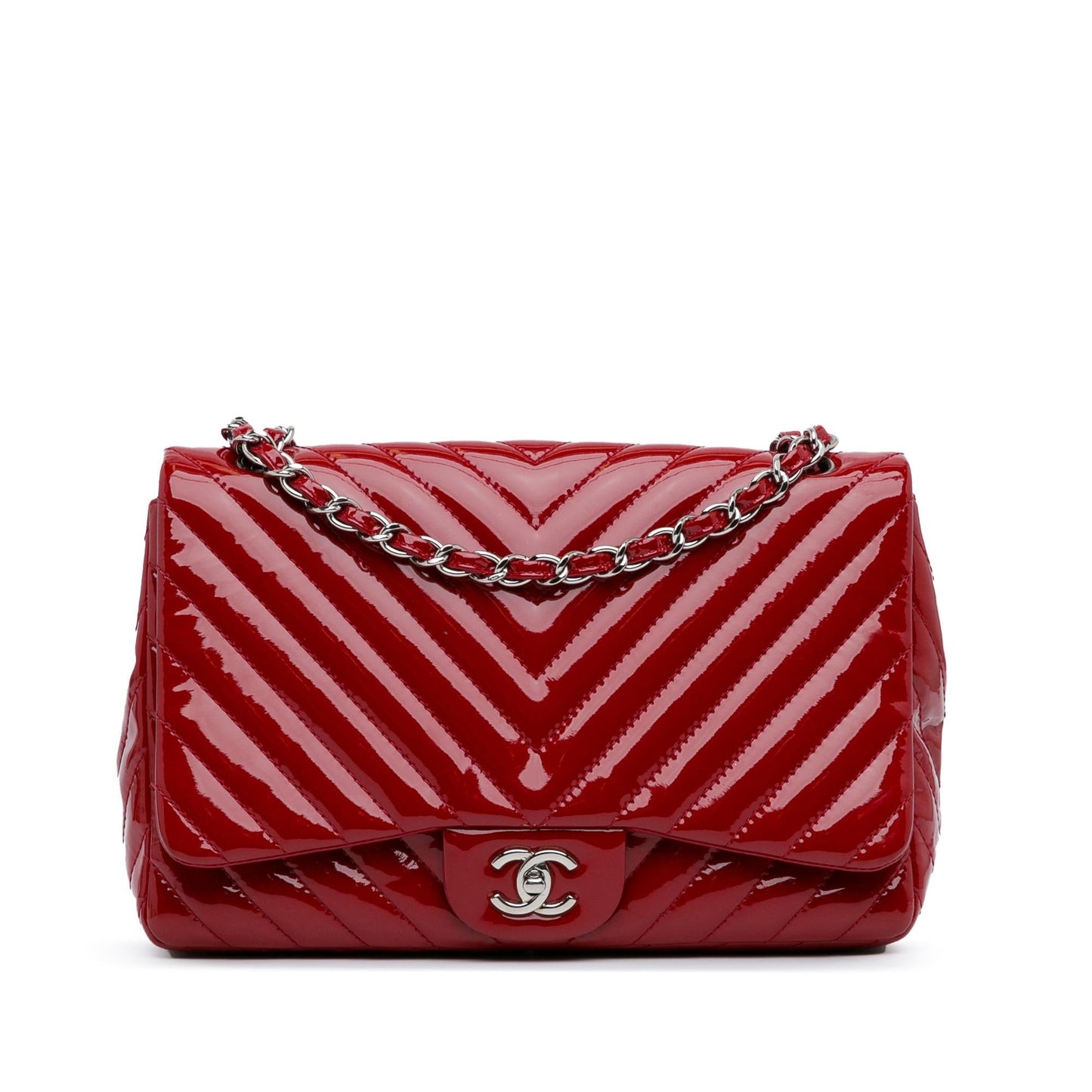 Luxury Chanel Jumbo Chevron Patent Single Flap (SHG-q2Z09k)