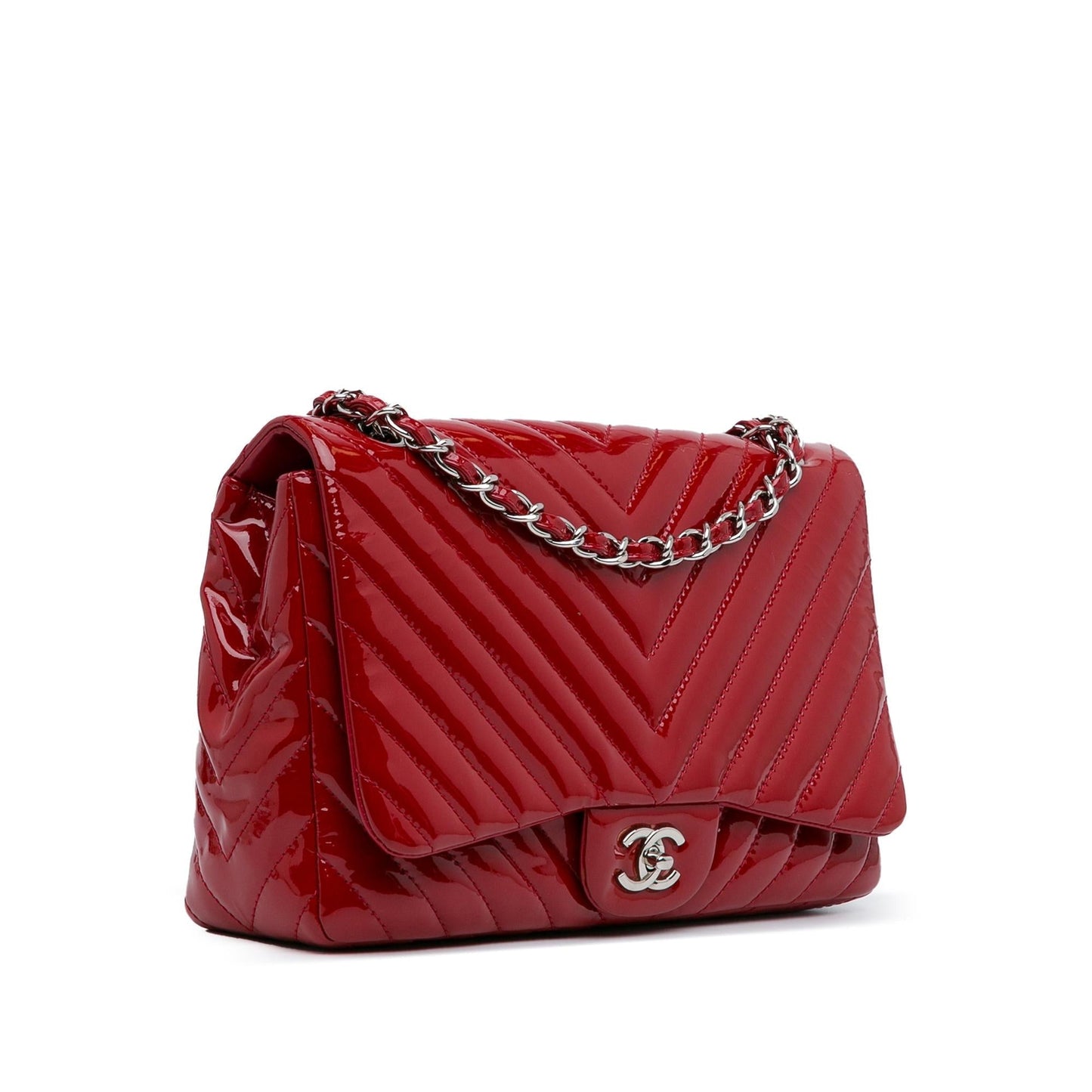Luxury Chanel Jumbo Chevron Patent Single Flap (SHG-q2Z09k)