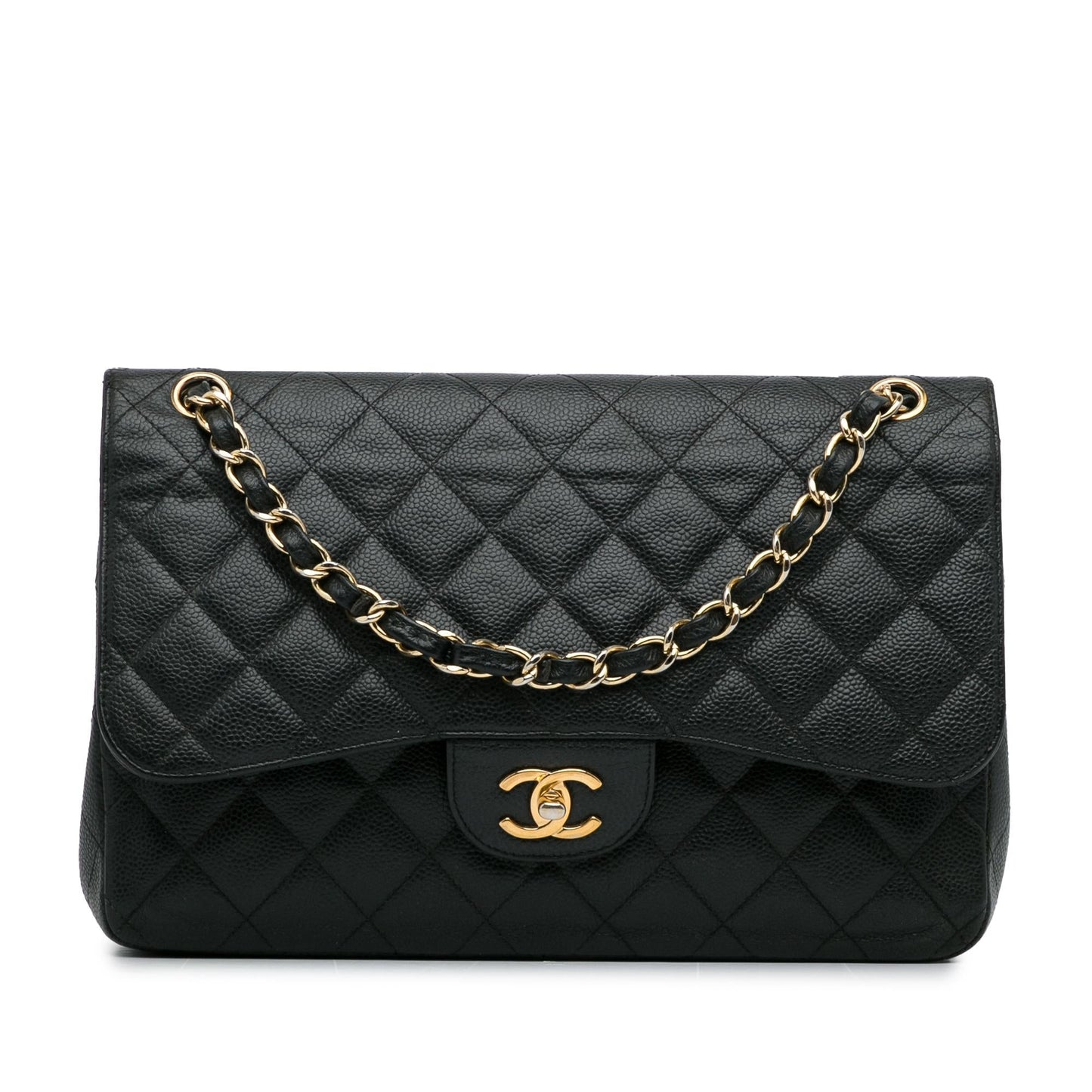 Chanel Jumbo Classic Caviar Double Flap (SHG-KP2qbj)