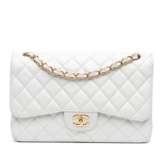 Chanel Jumbo Classic Caviar Double Flap (SHG-kMlTWy)